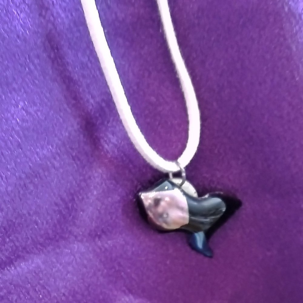 Handcrafted fused glass pendant. Called Fish
